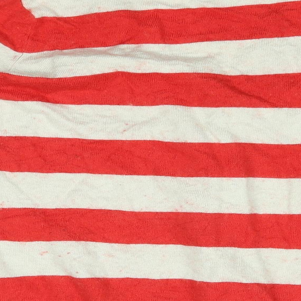 Papaya Womens Red Striped Cardigan Jumper Size 10