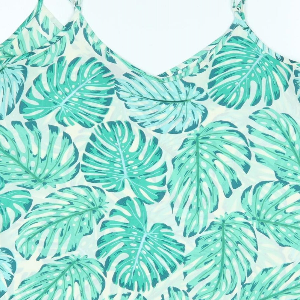 Atmosphere Womens Green Floral Basic Blouse Size 12