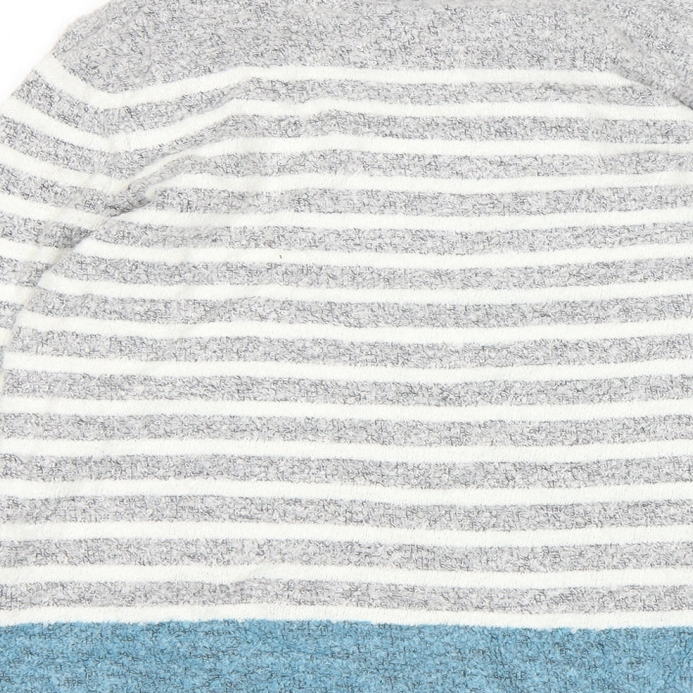 M&Co Womens Grey Striped Pullover Jumper Size 14