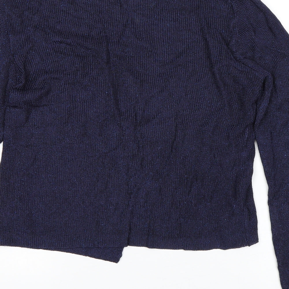 St Micheal Womens Blue Cardigan Jumper Size 12