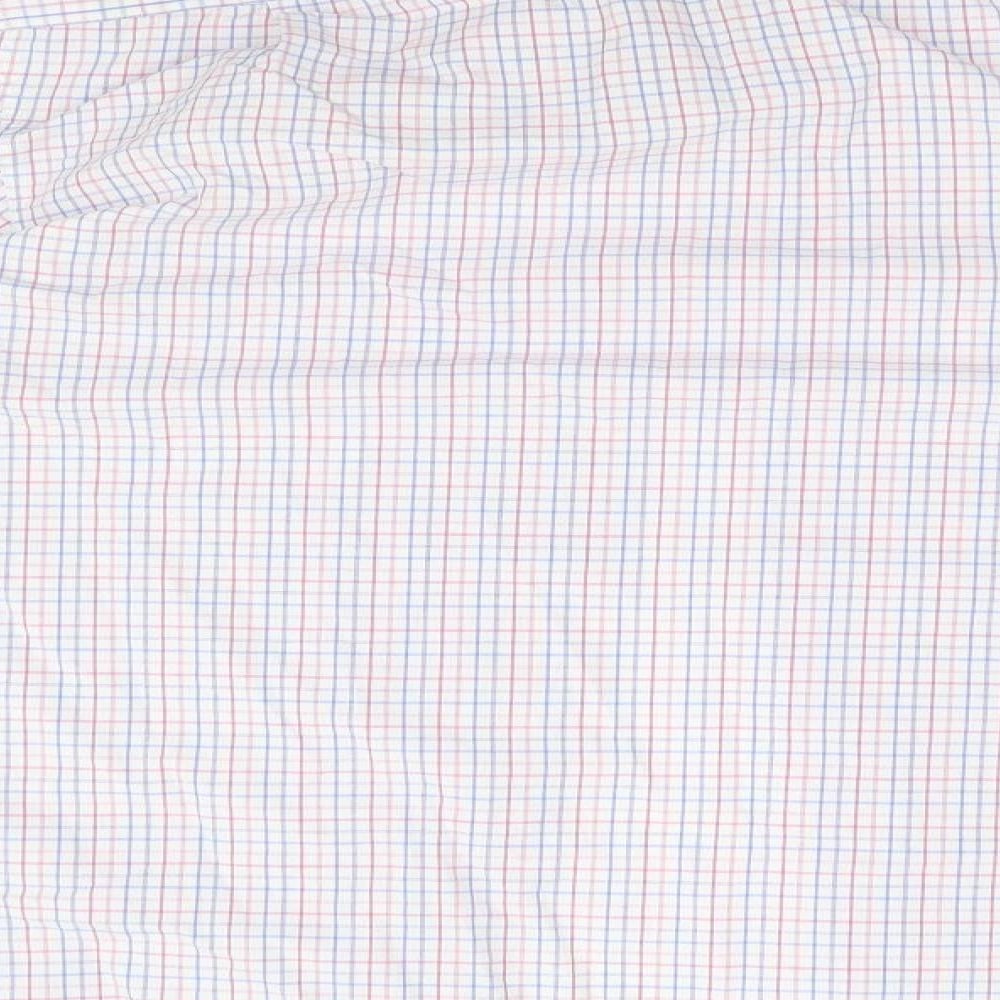 Marks & Spencer Mens Blue Plaid Button-Up Size 44