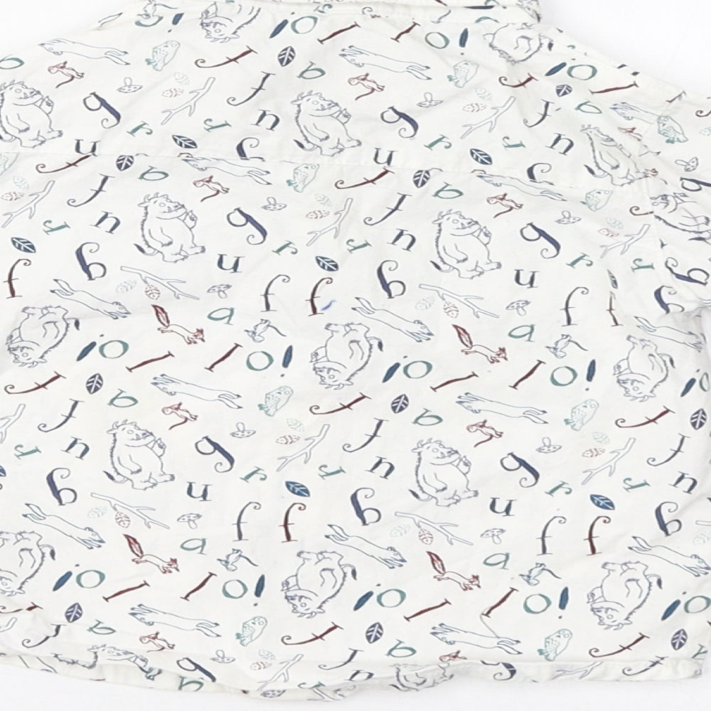 TU Baby White Geometric Basic Button-Up Size 3-6 Months - Gruffalo