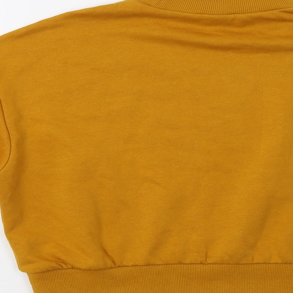 H&M Womens Yellow Pullover Sweatshirt Size XS