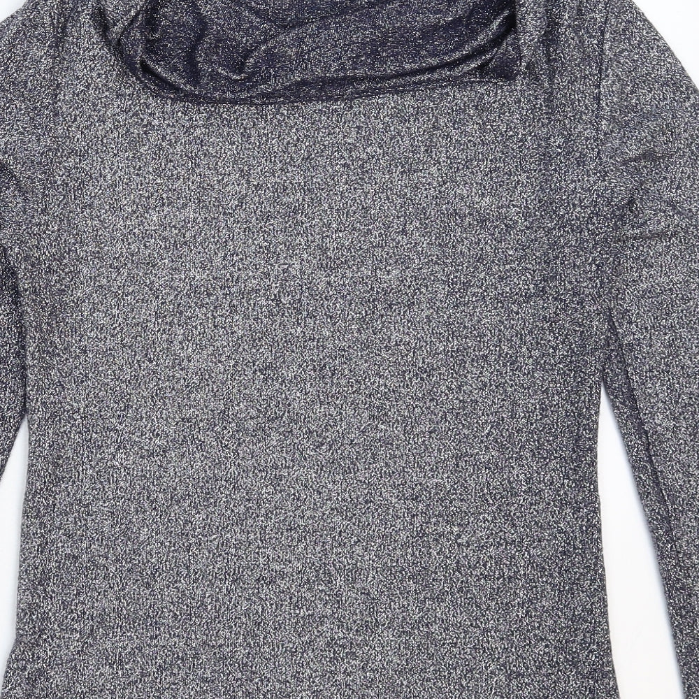 Preworn Womens Silver Basic T-Shirt Size S