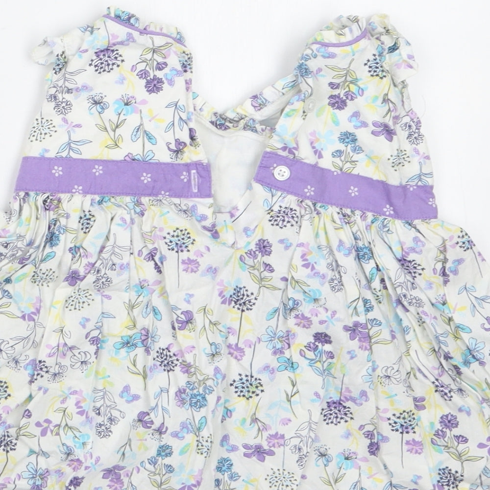 Pumpkin Patch Girls Purple Floral T-Shirt Dress Size 3-6 Months