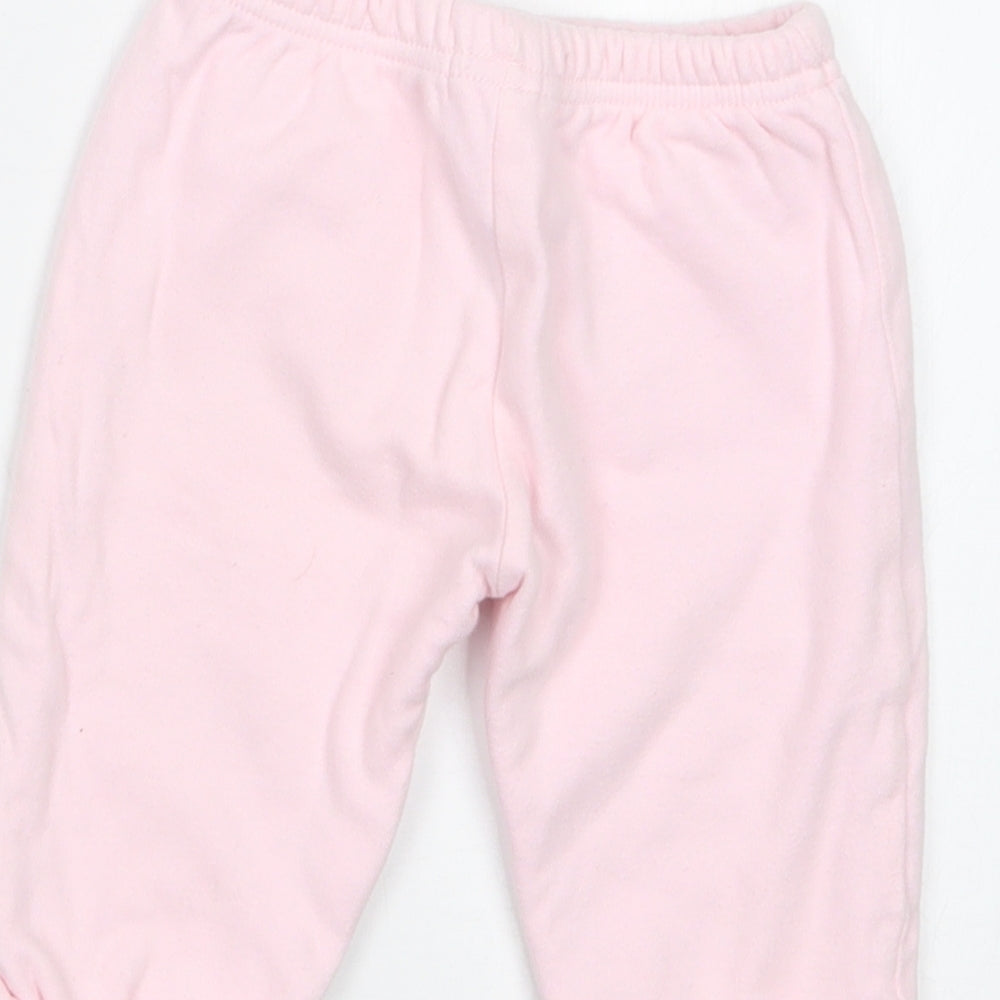 Mon Caramel Girls Pink Jogger Trousers Size 9 Months