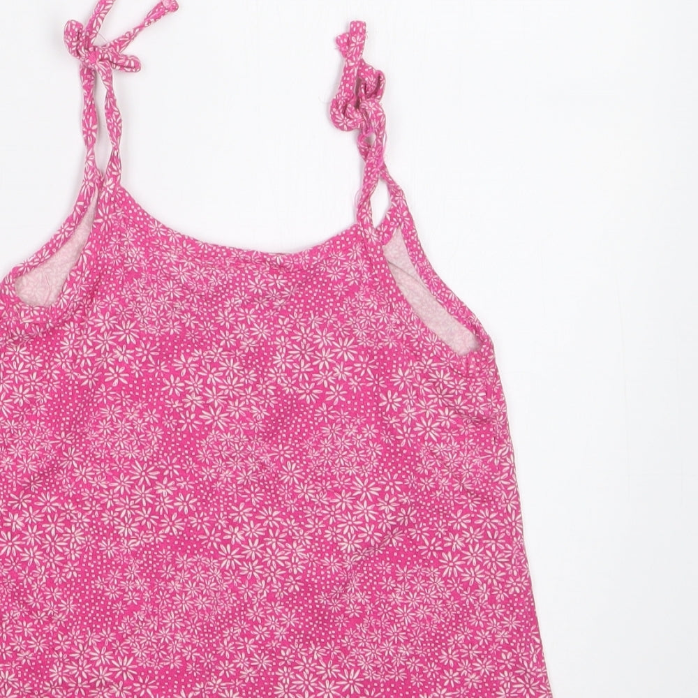 Matalan Girls Pink Geometric Basic T-Shirt Size 4 Years