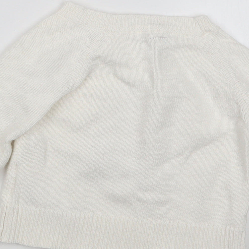 Gap Girls White Knit Pullover Jumper Size 2 Years