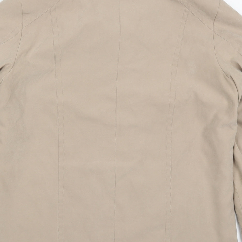 Eliza Grey Womens Beige Jacket Size 12