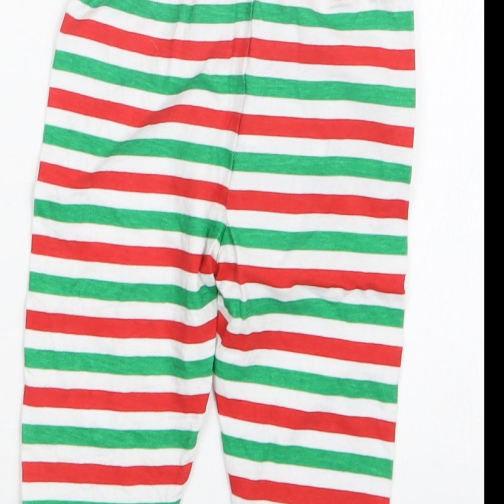 B&M Boys Red Striped Capri Pyjama Pants Size 6-9 Months - Christmas