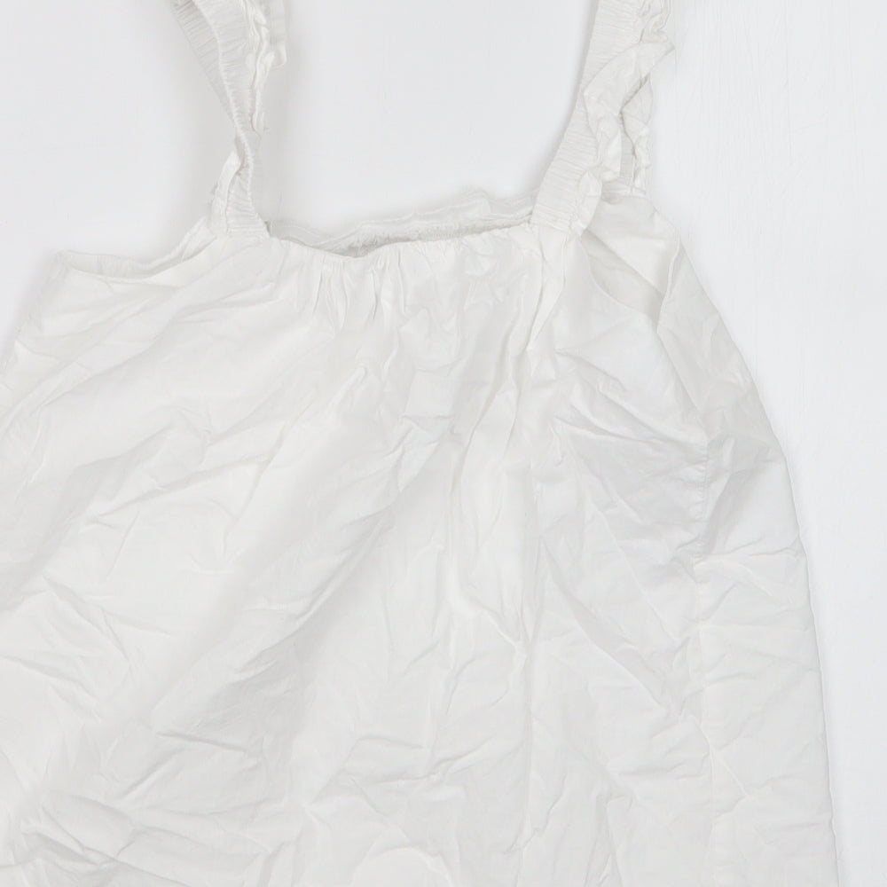 Jeff&Co Womens White Basic T-Shirt Size 10