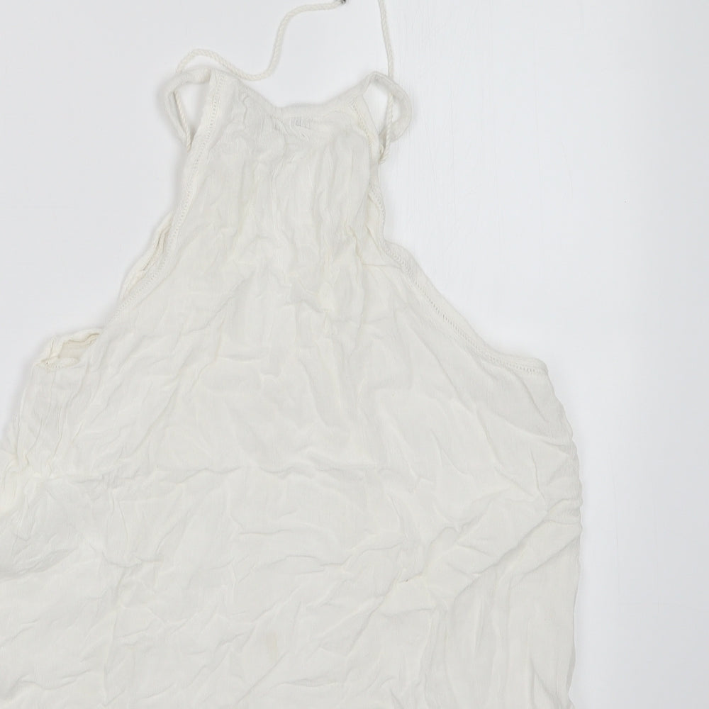 New Look Womens White Basic Blouse Size 10