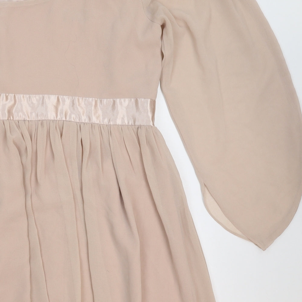 Lipsy Womens Beige Mini Size 8
