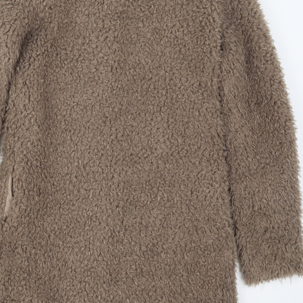 Angelababy Womens Brown Overcoat Coat Size S