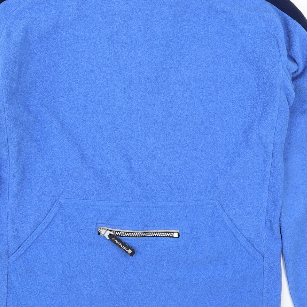 Endura Womens Blue Striped Fleece Jacket Size M