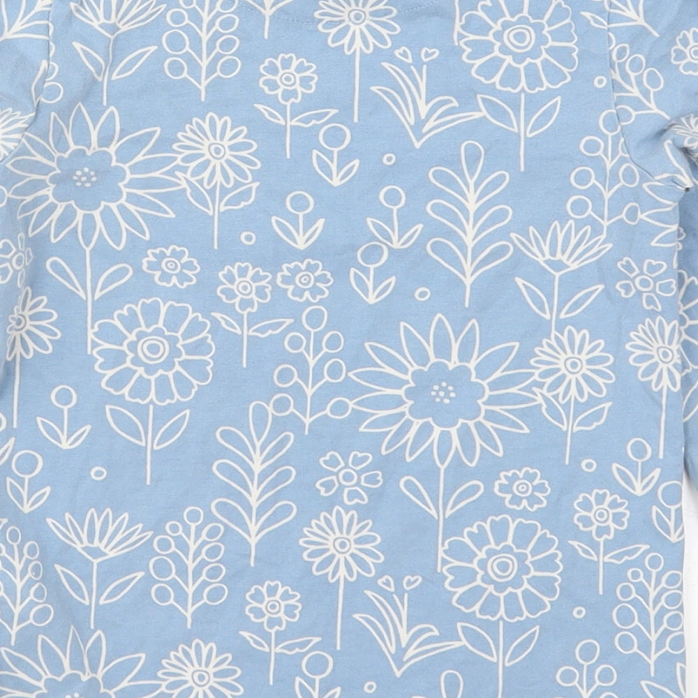 Marks & Spencer Girls Blue Floral Top Pyjama Top Size 8-9 Years