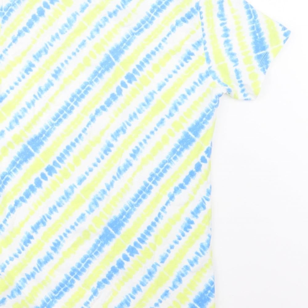 Pep&Co Boys Blue Geometric Basic T-Shirt Size 11-12 Years