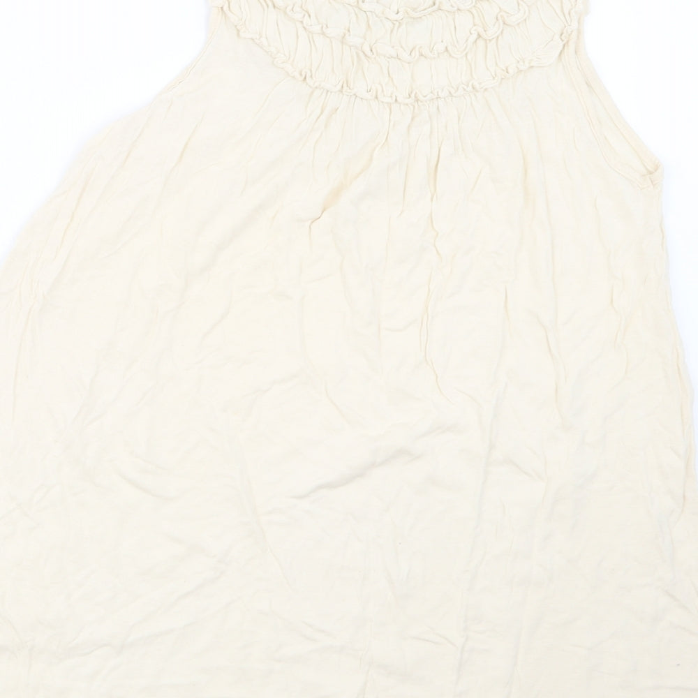 Topshop Womens Beige Basic T-Shirt Size 14