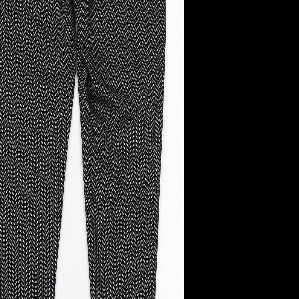 F&F Womens Black Chevron Capri Leggings Size 8 L26 in