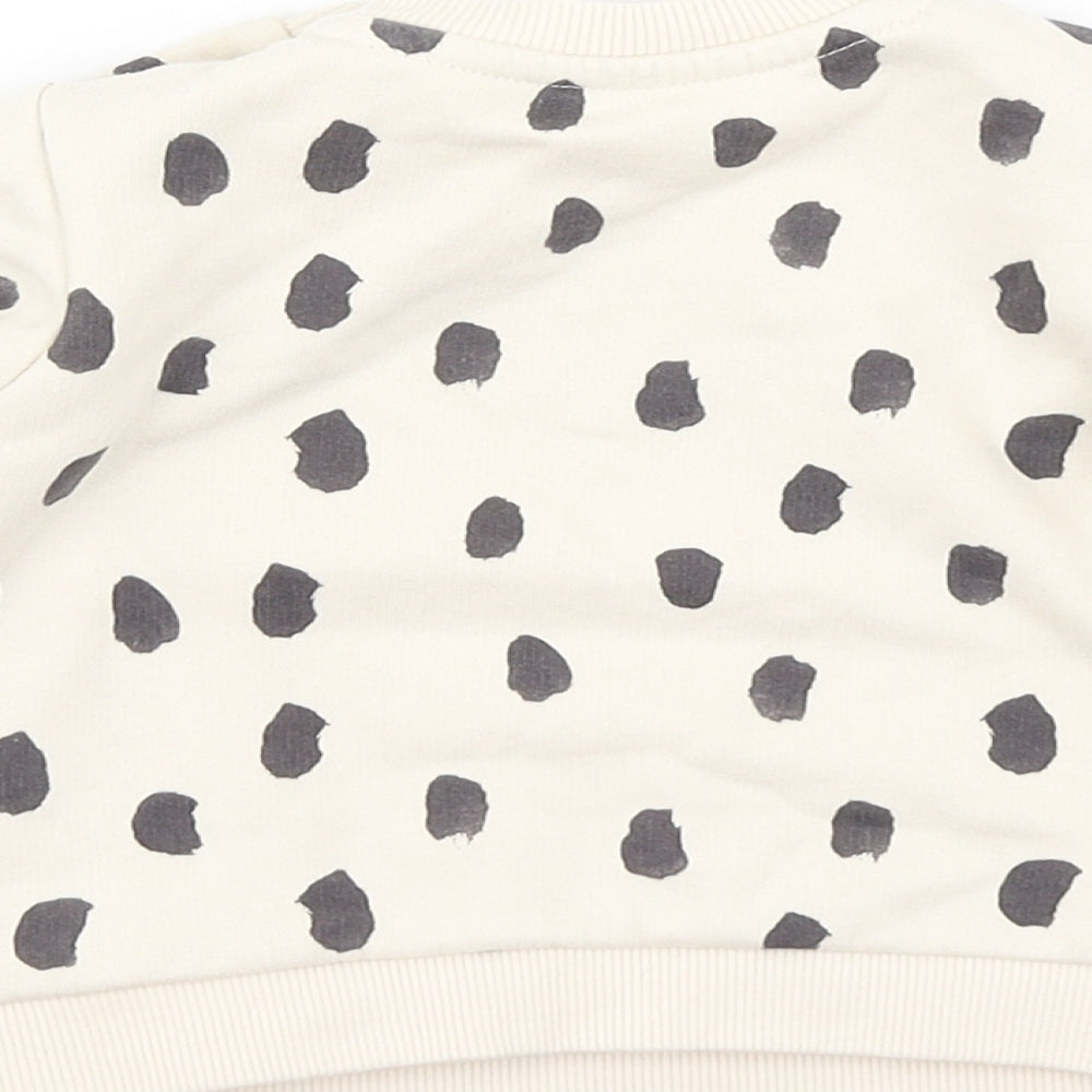 Marks & Spencer Girls Beige Animal Print Basic T-Shirt Size 0-3 Months