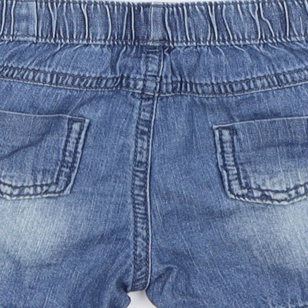 Bluezoo Boys Blue Denim Cropped Jeans Size 3-6 Months