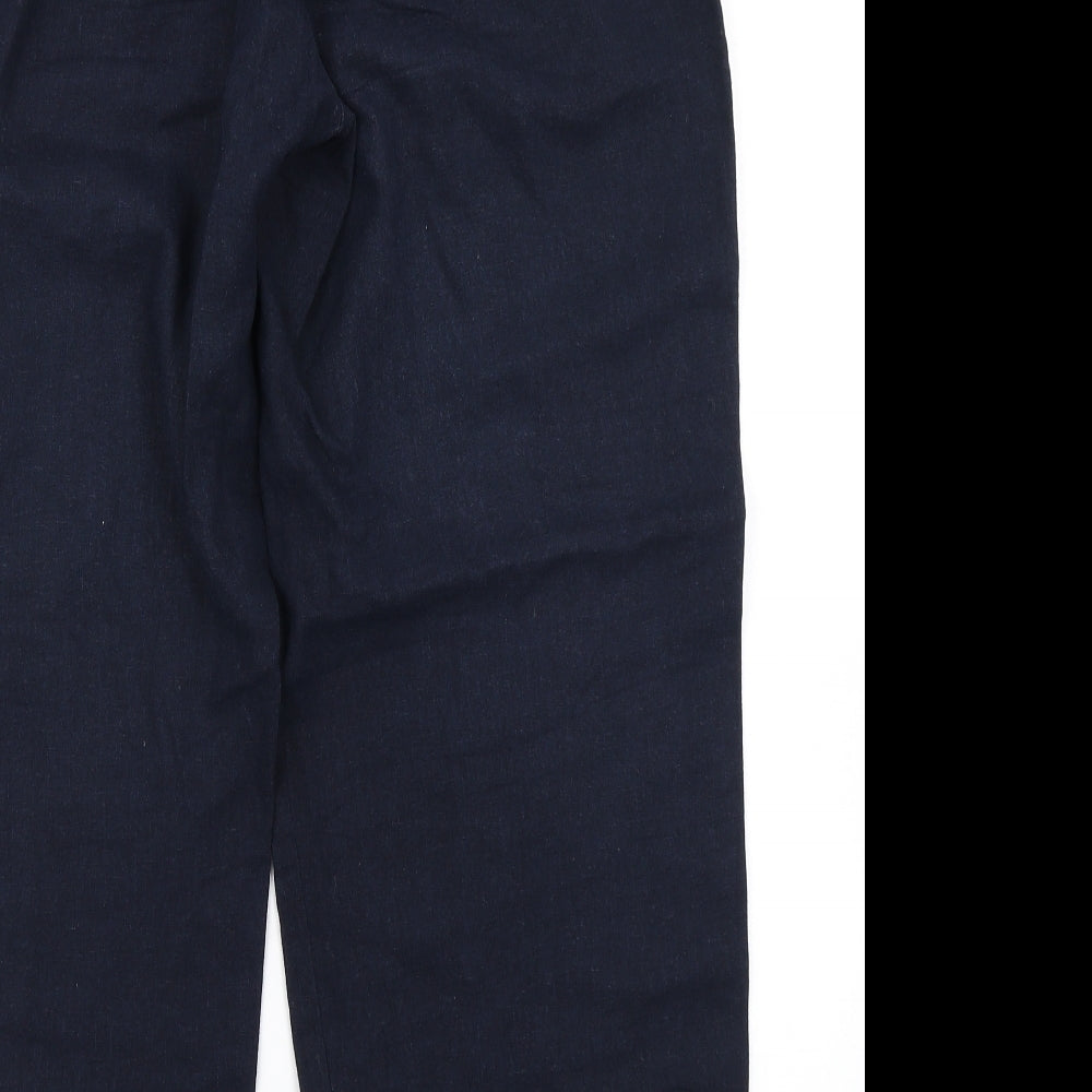 BM Collection Womens Blue Cargo Trousers Size 16 L29 in