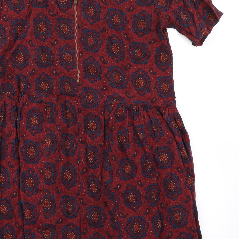 Staring at Stars Womens Purple Batik Skater Dress Size XS