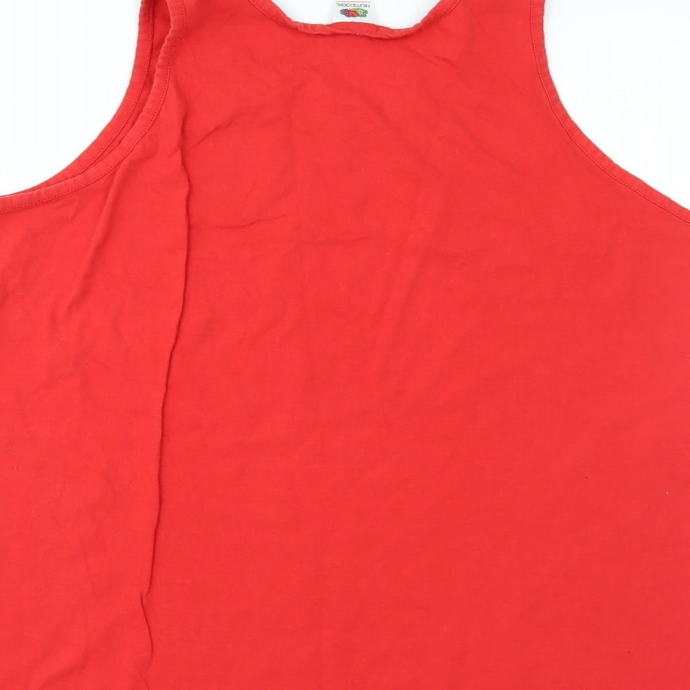 Fruit of the Loom Mens Red Basic Tank Size XL