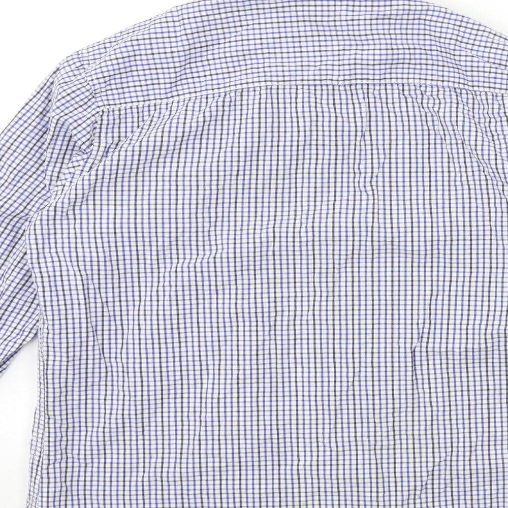 HOUSE CLTH Mens Blue Check Button-Up Size S