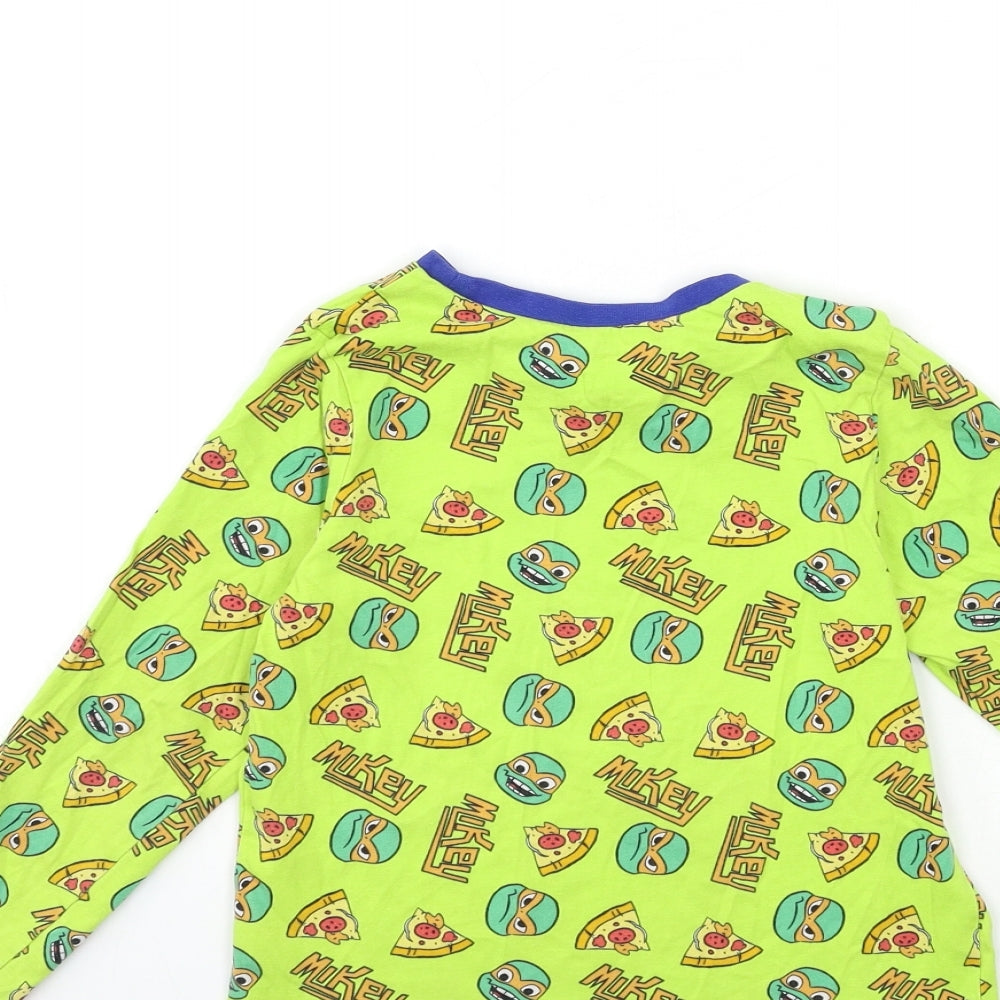 George Boys Green Basic T-Shirt Size 6-7 Years - turtles