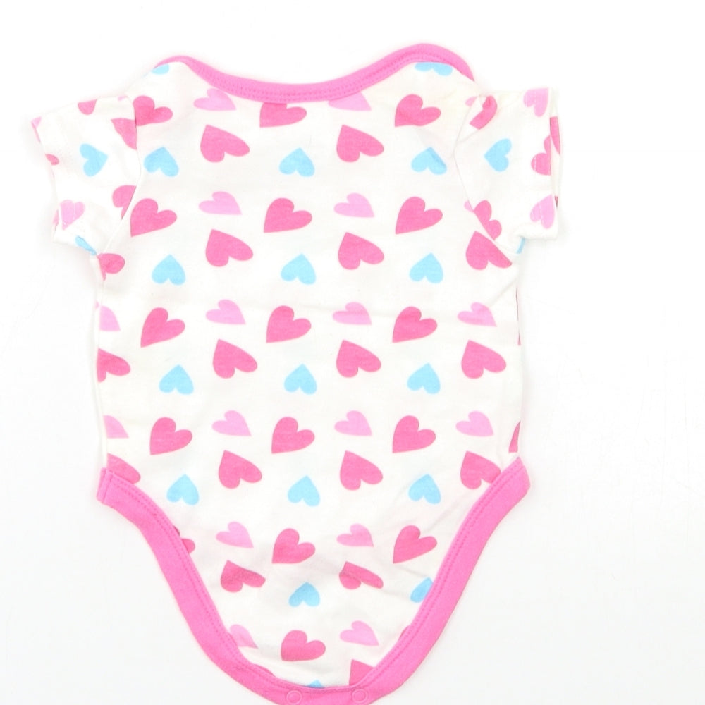 Preworn Baby White Geometric Babygrow One-Piece Size 0-3 Months