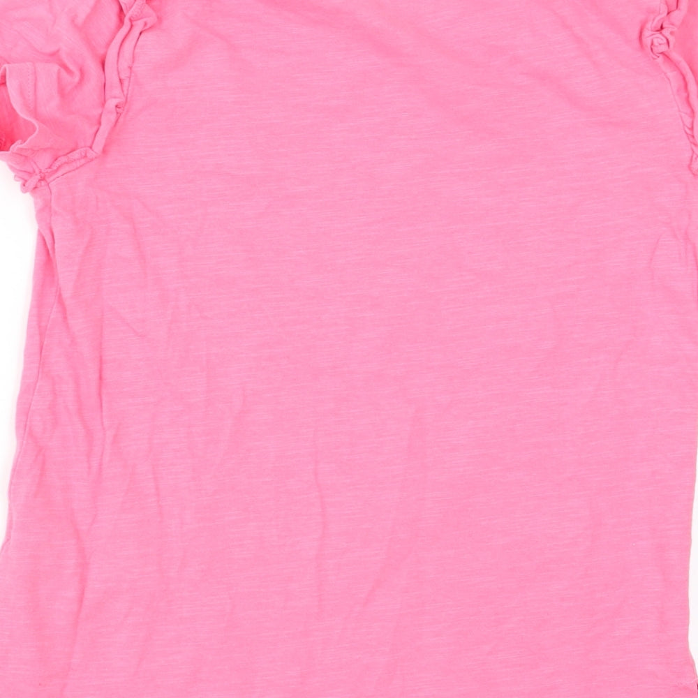 Matalan Girls Pink Basic T-Shirt Size 7 Years