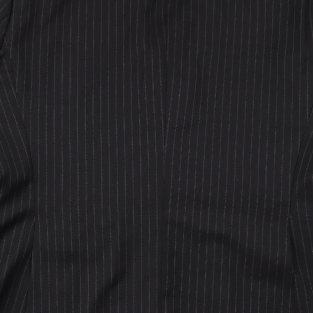 Studio Mens Black Striped Jacket Blazer Size 42