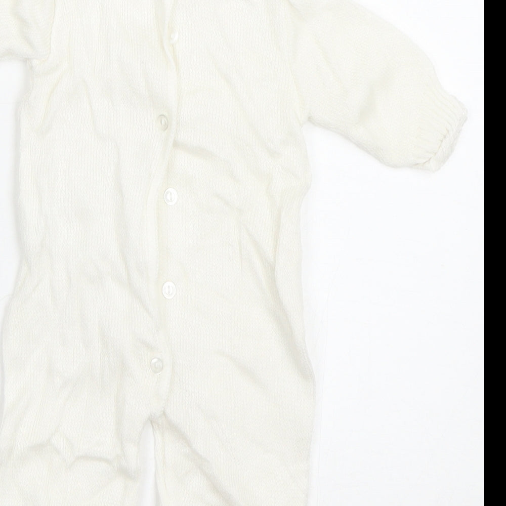 Ladybird Baby White Coverall One-Piece Size 0-3 Months - newborn
