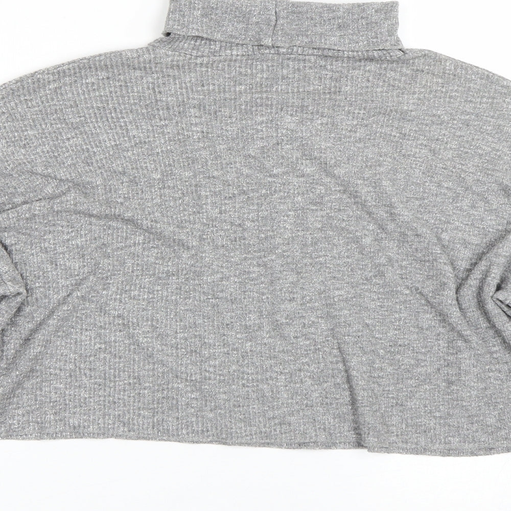 Bershka Womens Grey Basic T-Shirt Size S