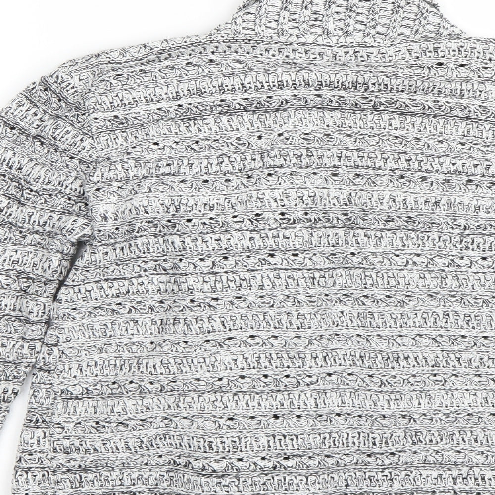 Lady ice Womens White Cardigan Jumper Size M