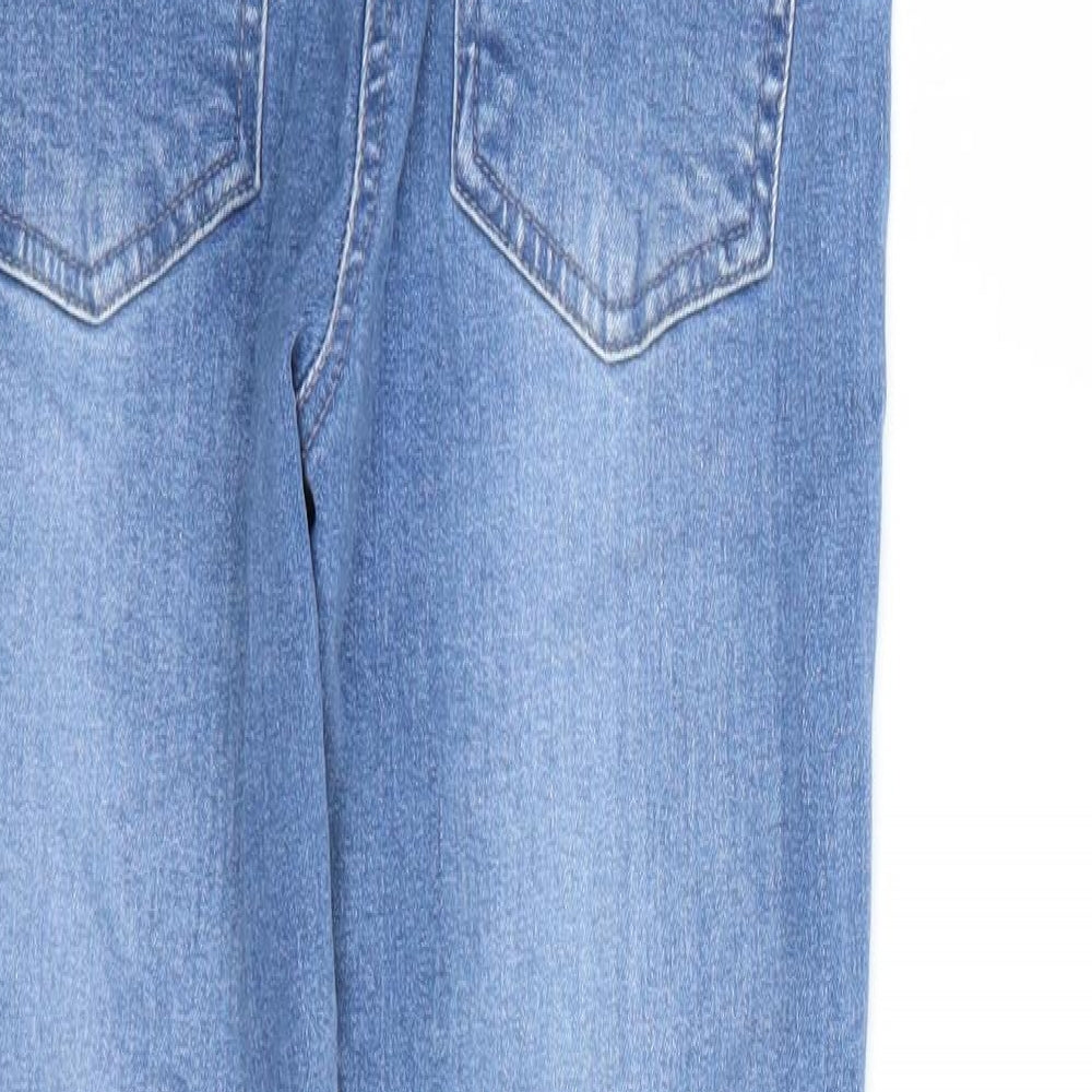 Kylie Girls Blue Striped Denim Skinny Jeans Size 12 Years