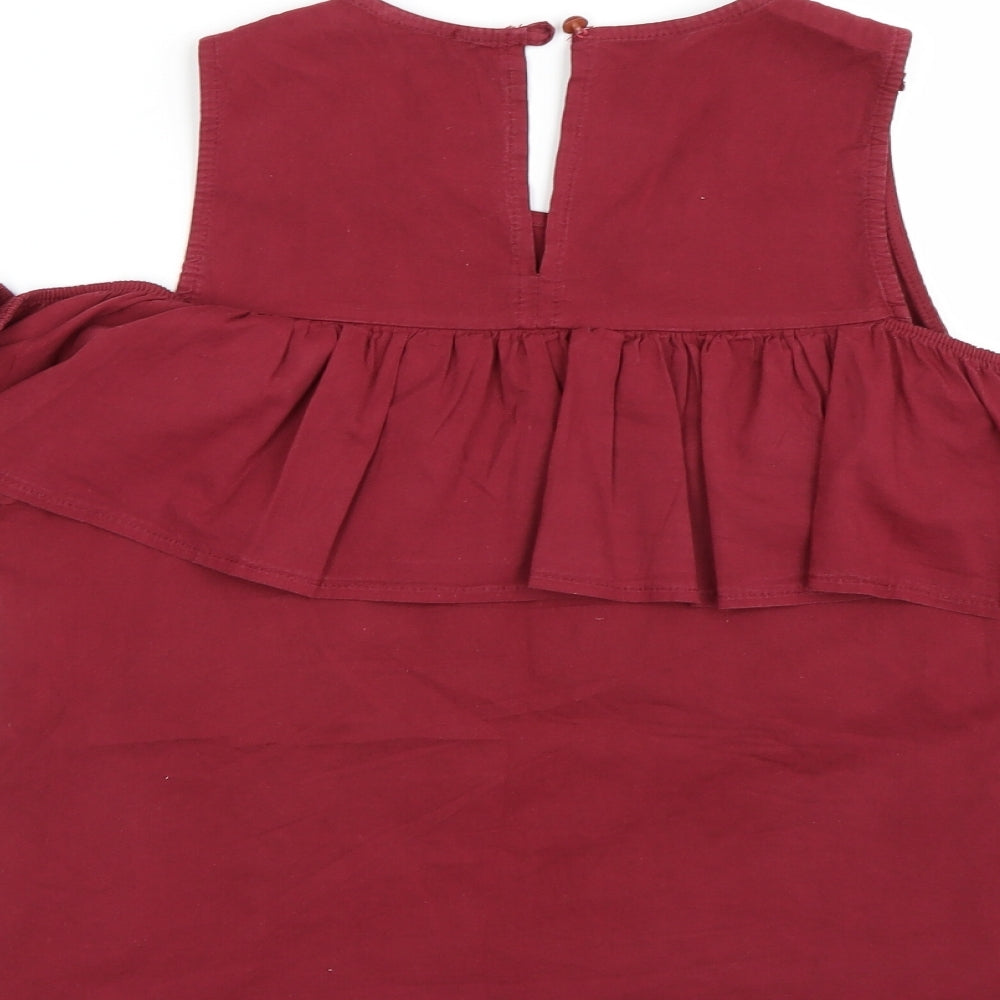 New Look Womens Red Tunic Jumper Size S