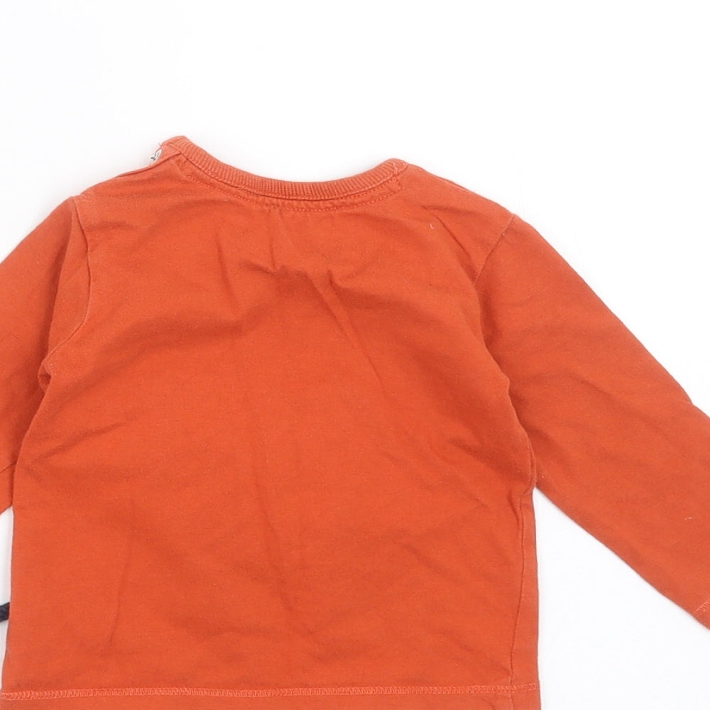 George Baby Orange Basic T-Shirt Size 3-6 Months - lion
