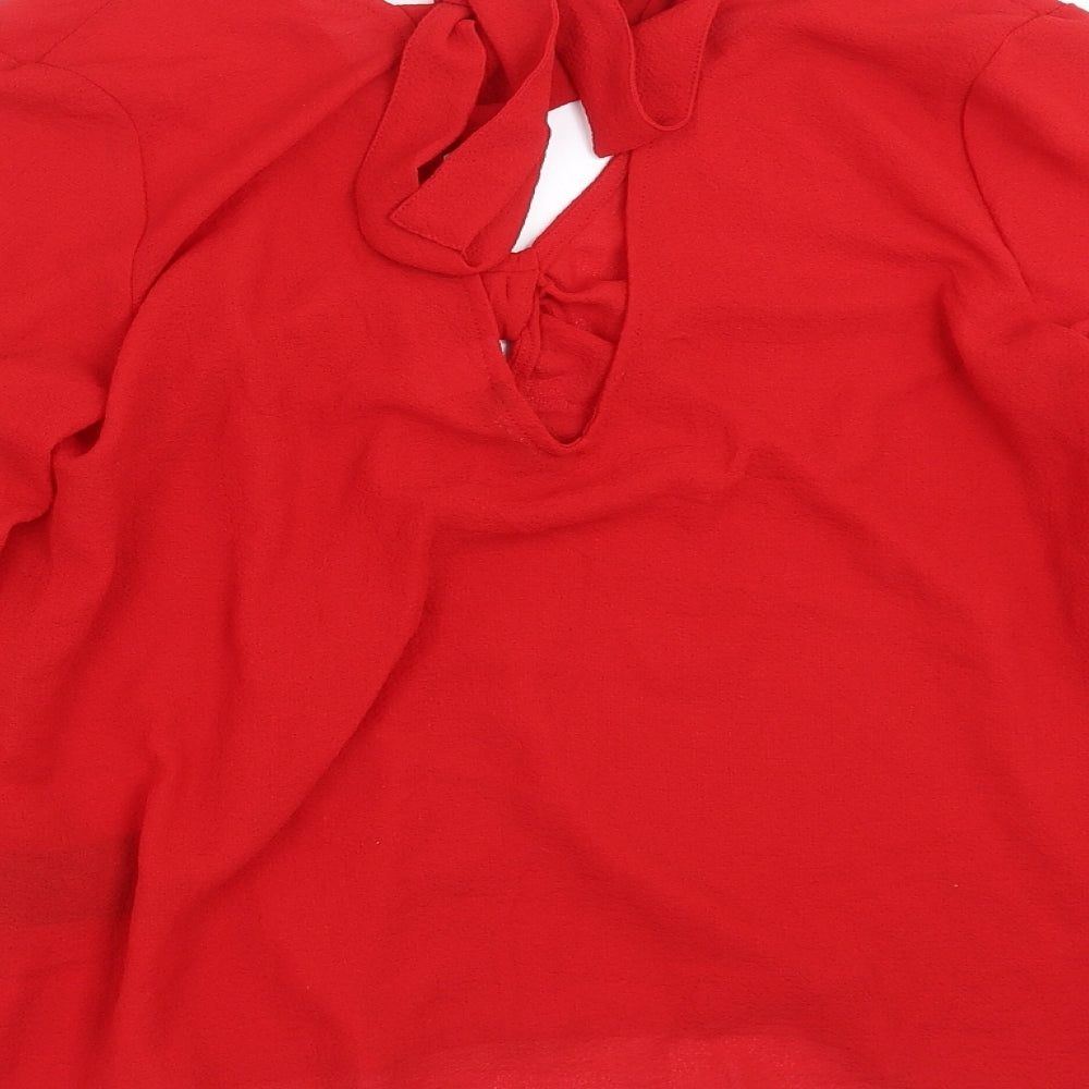 Divided by H&M Womens Red Basic Blouse Size 8