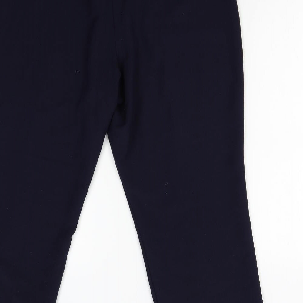 Classics Womens Blue Trousers Size 14 L24 in - Comfort Plus