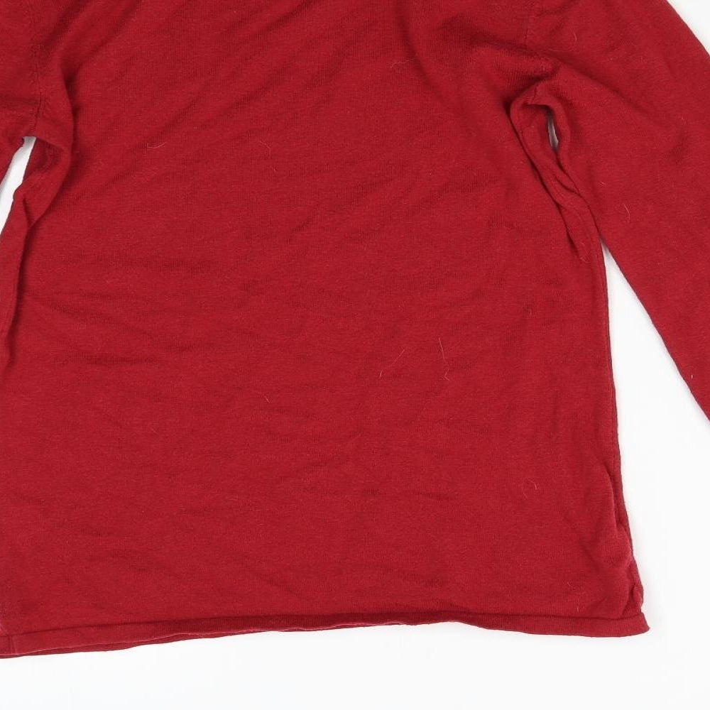 Next Womens Red Knit Pullover Jumper Size 6