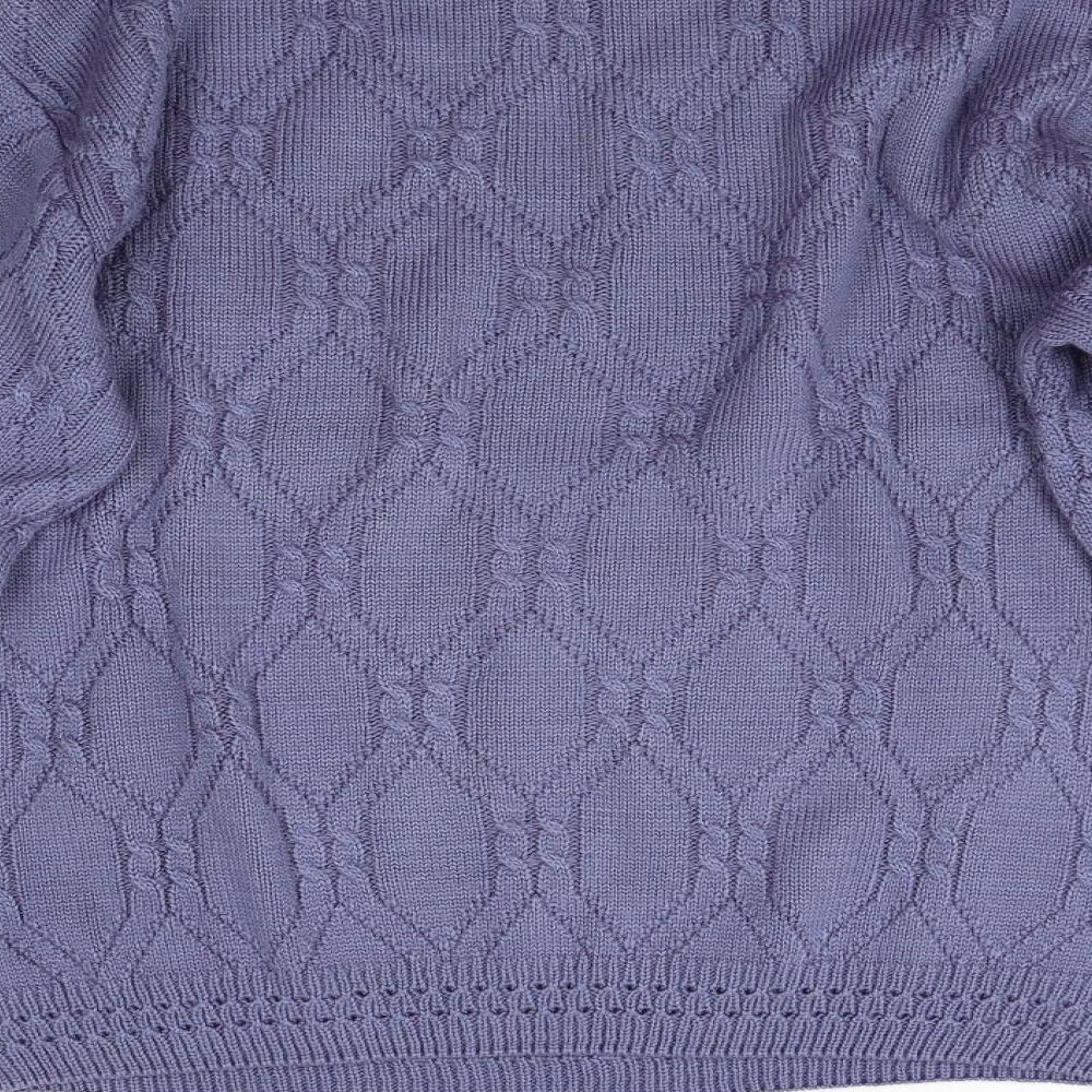 Happit Womens Purple Knit Pullover Jumper Size 14