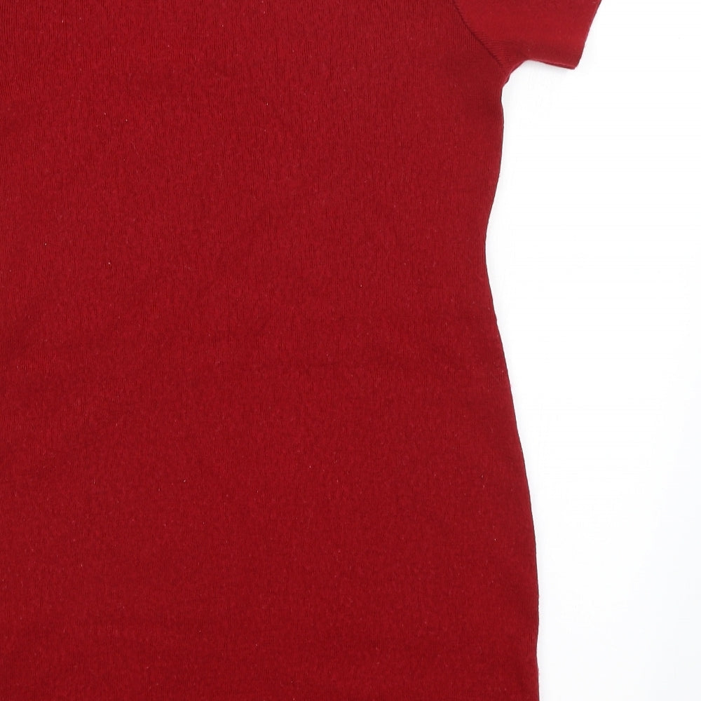 Preworn Womens Red T-Shirt Dress Size XS