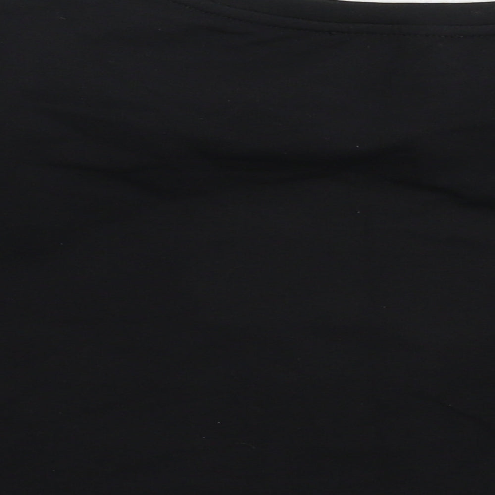 Fasheon Womens Black Cropped T-Shirt Size M