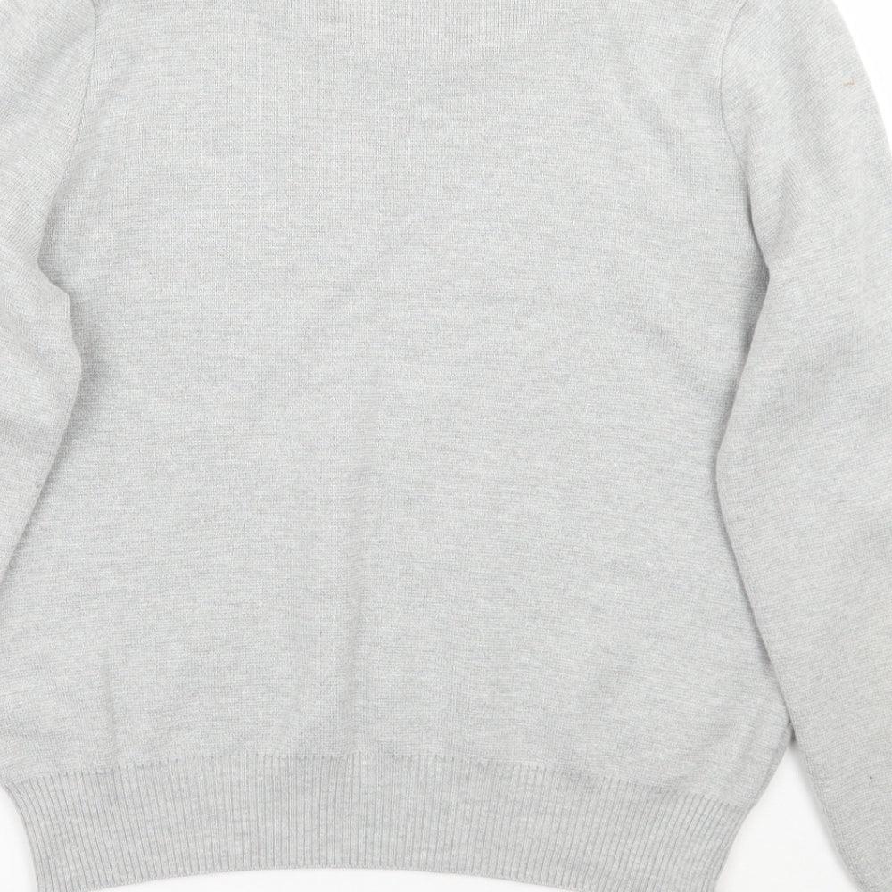 Topshop Womens Grey Floral Pullover Jumper Size 6