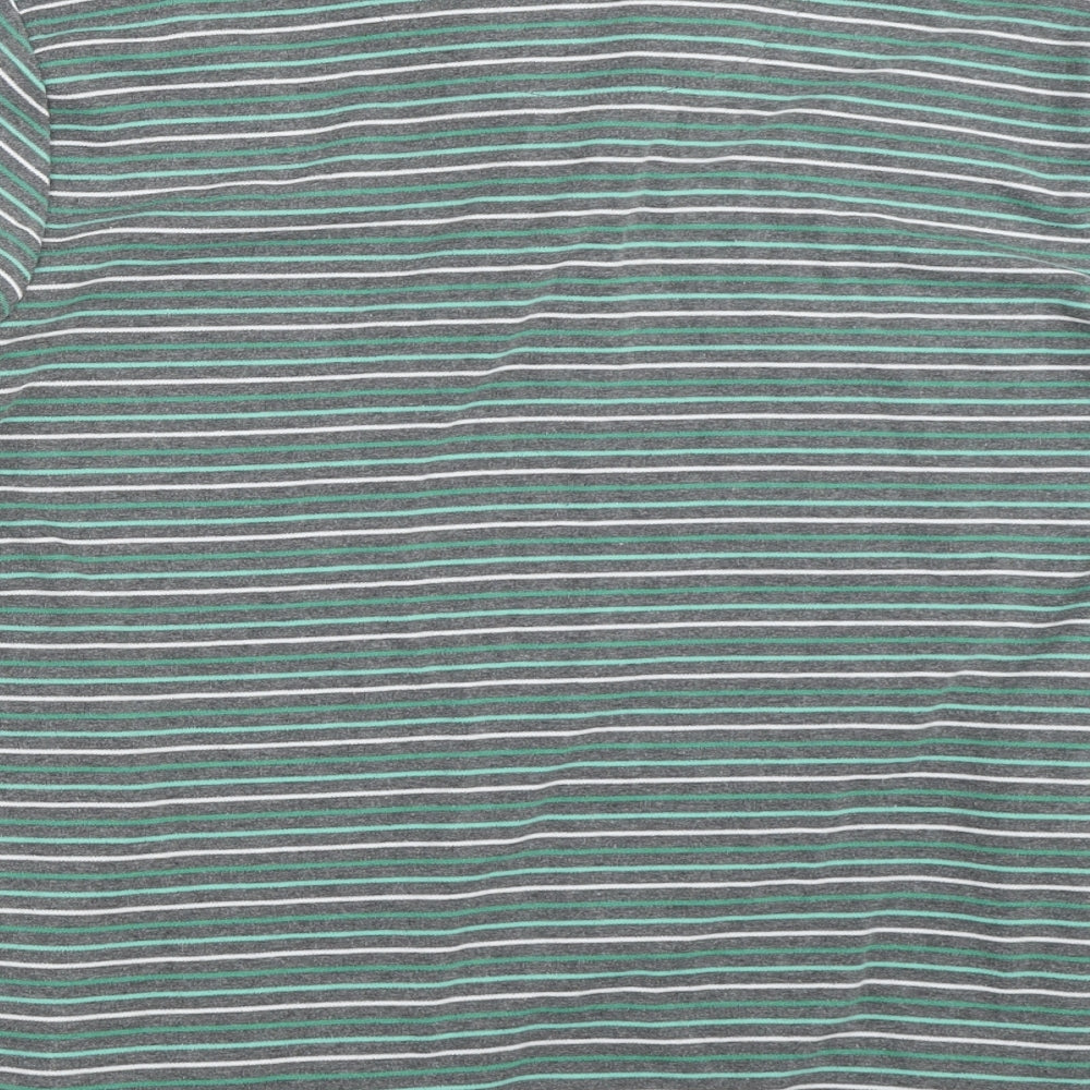 BM Womens Grey Striped Pullover Sweatshirt Size L