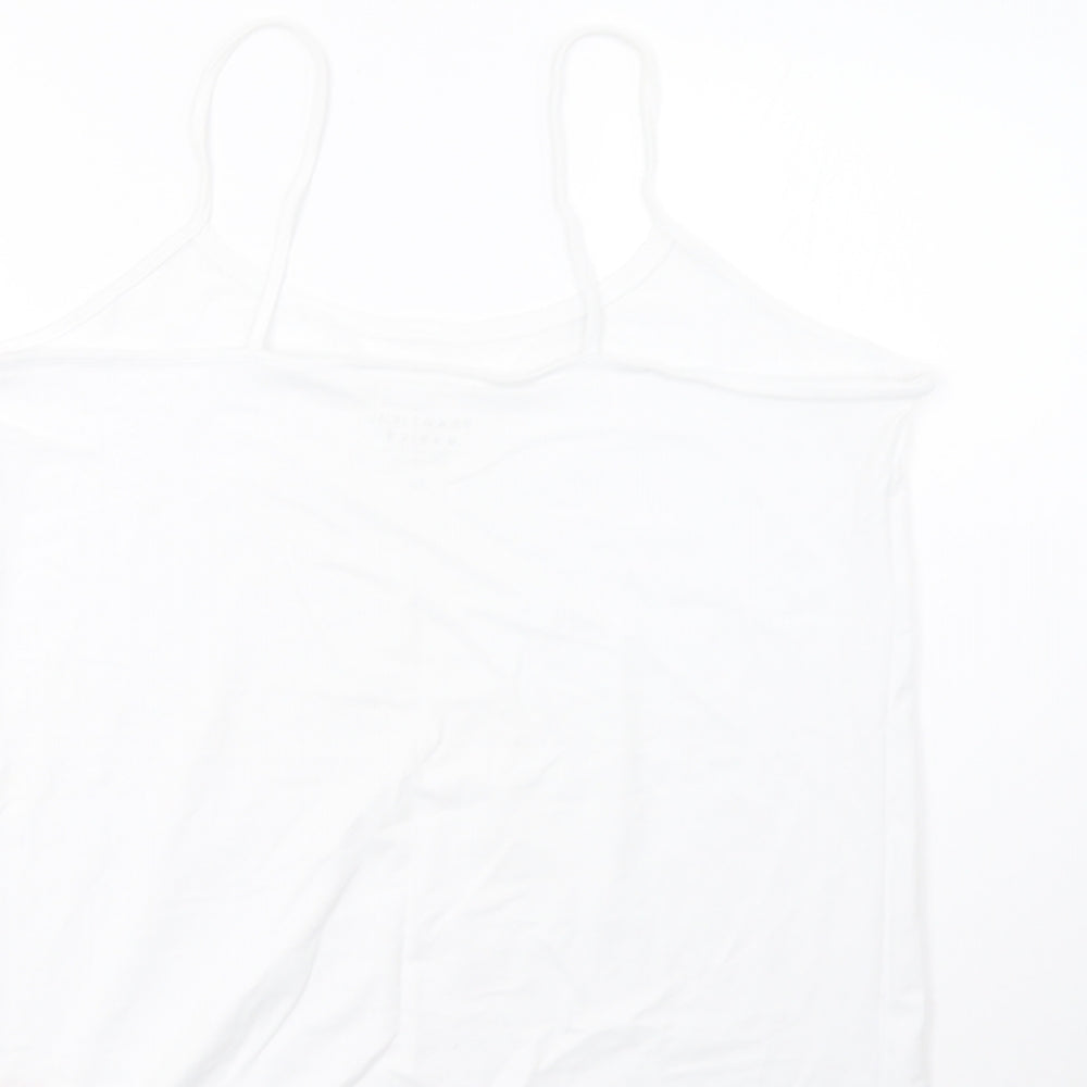 Peacocks Womens White Basic Tank Size 22