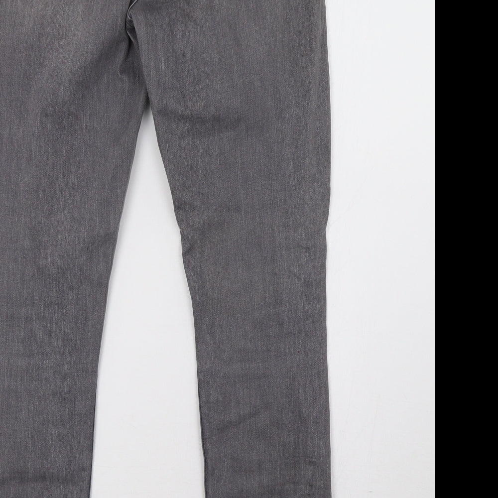 Zara Womens Grey Denim Straight Jeans Size 32 L28 in