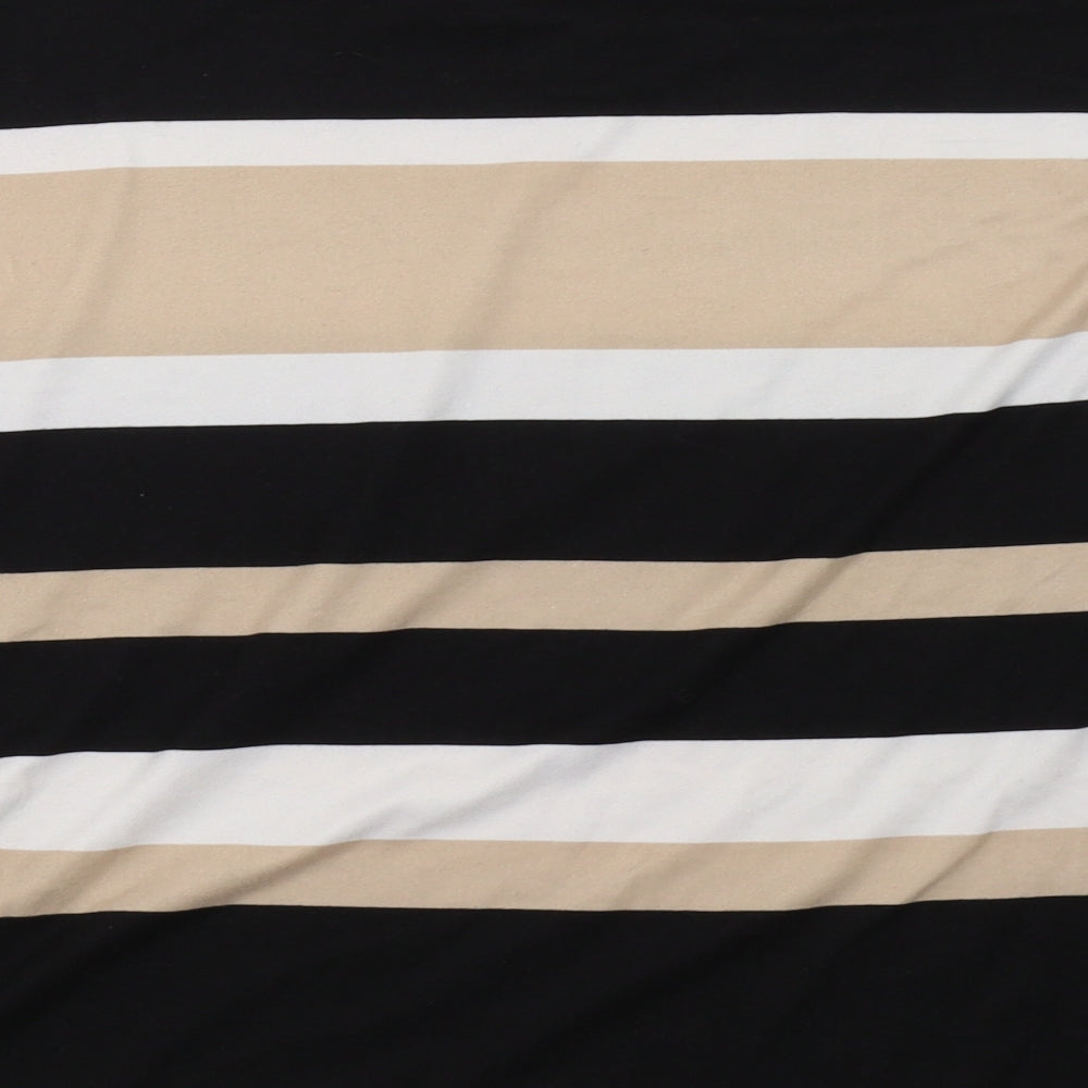 PEP&CO Womens Beige Striped Pullover Sweatshirt Size 16